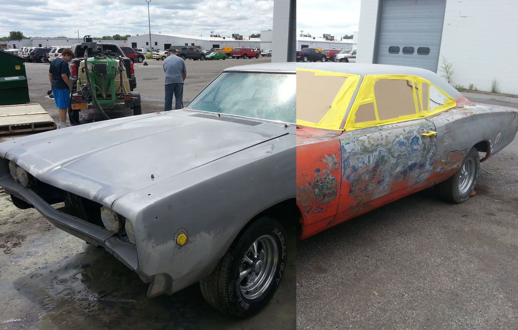 Automotive dustless blasting and surface restoration project by Pierre & Co Mobile Blasting (project 5)
